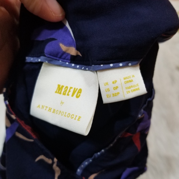 COPY - MAEVE ANTHROPOLOGIE Blue Bohemian Asymmetrical Midi Skirt SIZE 0P. - Picture 17 of 17